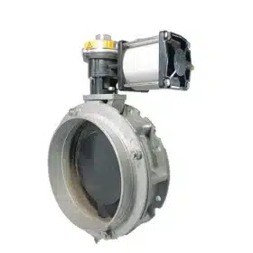Pneumatic Cylinder Operated Butterfly Valve for Cement with One side Flange and one side Collar 4" to 12"