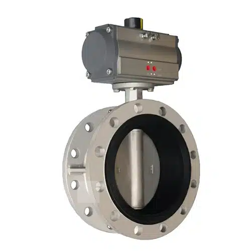 Pneumatic Actuated Butterfly Valve with Double Flange Aira DFW PN-10 3" to 12"