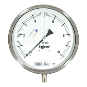 Baumer Pressure Gauge IBR Certified 10 inch Dial SS Body