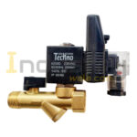 Brass Auto Drain Valve with Strainer and Adjustable Timer Techno ADV 15T 1/2"