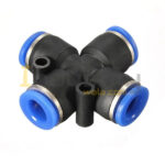 Push Type Pneumatic Connector Equal Cross Pipe Connector