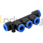 Push Type Pneumatic PU Equal Manifold Pipe Connector