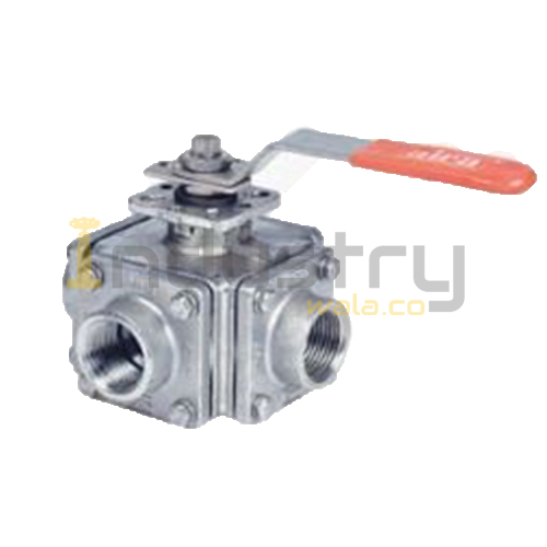 4 Way Ball Valve L / T Port WCB / CF8 / CF8M Body