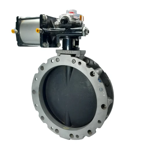 Pneumatic Butterfly Valve for Cement with One Side Flange and One Side Collar - Image 5