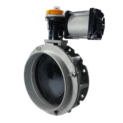 Pneumatic Butterfly Valve for Cement with One Side Flange and One Side Collar - Image 4