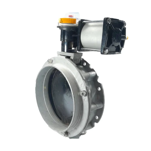Pneumatic Butterfly Valve for Cement with One Side Flange and One Side Collar - Image 2