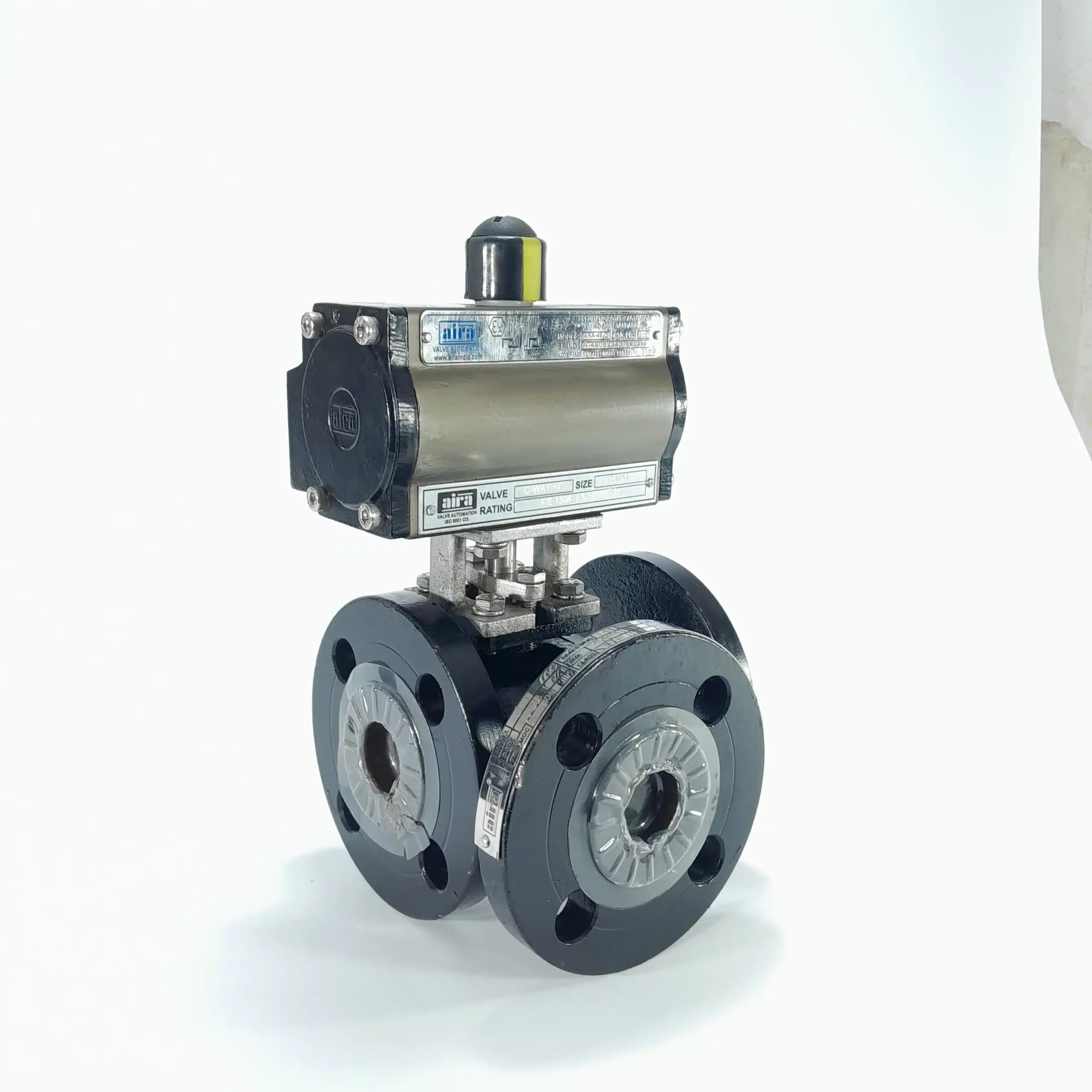 3 Way Ball Valve Pneumatic Actuator operated 'L' / 'T' Port Screwed / Flange End Class 150# / 300# - Image 7