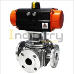 4 Way Ball Valve Pneumatic Actuator operated 'L' / 'T' / 'X' Port Screwed / Flange End Class 150#