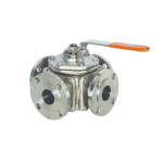 4 Way Ball Valve L / T Port WCB / CF8 / CF8M Body