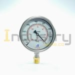 Vacuum Gauge (-760 mm HG to 0) Bourdon Type SS Body