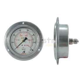 Pressure Gauge Bourdon Type All SS 4″ Dial Back Connection (3)