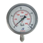 Pressure Gauge Bourdon Type All SS 4" Dial Bottom Connection