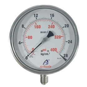 Pressure-gauge-6-inch-dial-28kg-bottom-connection