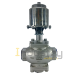 Aira 3CVS Pneumatic Actuator operated SS Body Straight Type Mixing and Diverting On/Off Control Valve for upto 42 Bar pressure